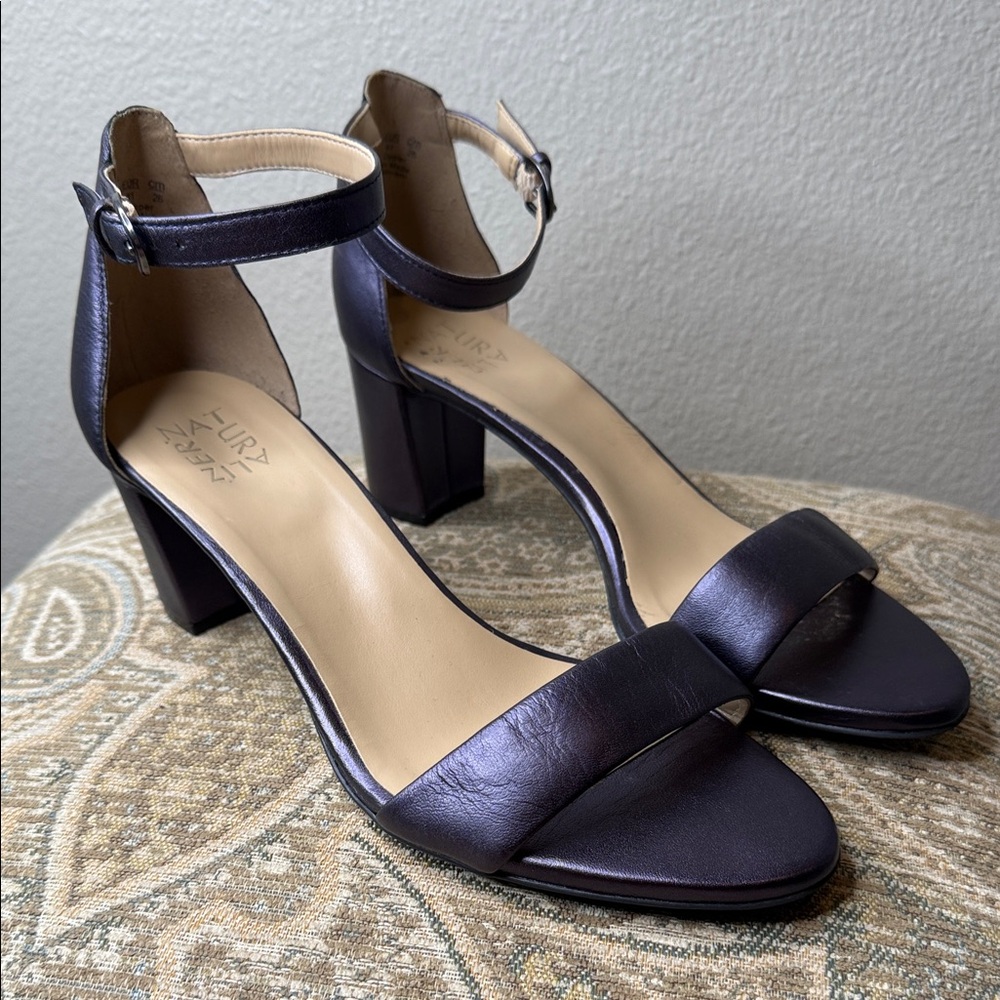 Naturalizer  VERA DRESS SANDAL Ankle Strap Heels, Color French Navy, Women’s 10